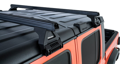 Kit de 2 barres de toit RHINO-RACK de 1500mm pour Jeep JL et Gladiator JT, en aluminium robuste pour transport sécurisé.