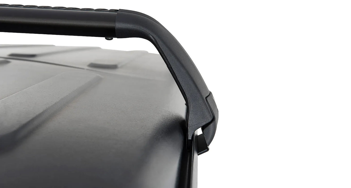 Kit de 2 barres de toit Vortex SG noires pour Jeep JK/JL/JT 4 portes, marque RHINO-RACK, fixation solide pour transport.