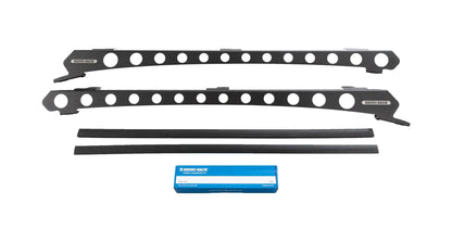 Galerie de toit Rhino-Rack Backbone pour Ford Ranger Raptor 2023+ nouvelle génération, vue de côté avec barres de support.