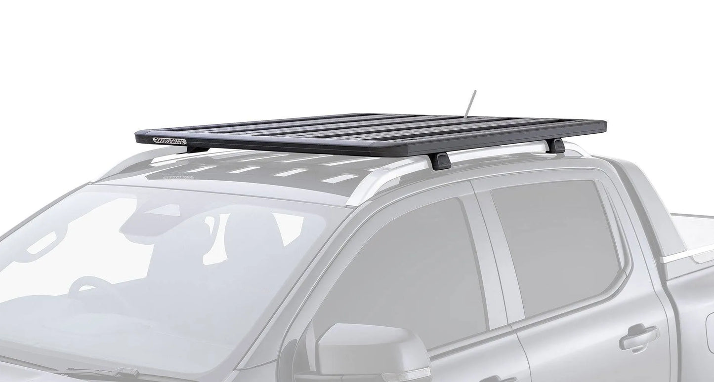 Kit galerie de toit RHINO-RACK pour Ford Ranger Wildtrack 2023+, dimensions 1300x1240mm, avec barres et fixation.