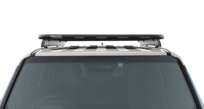 Kit galerie de toit Rhino-Rack Pioneer pour Land Cruiser Prado 250, dimensions 2100x1240mm, avec barres robustes et fixation solide.
