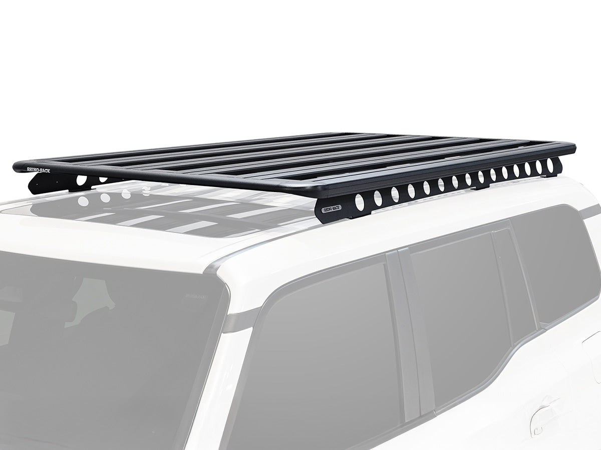 Galerie de toit Rhino-Rack Pioneer Land Cruiser Prado 250, 2100x1240mm, fixation robuste pour véhicule tout-terrain.