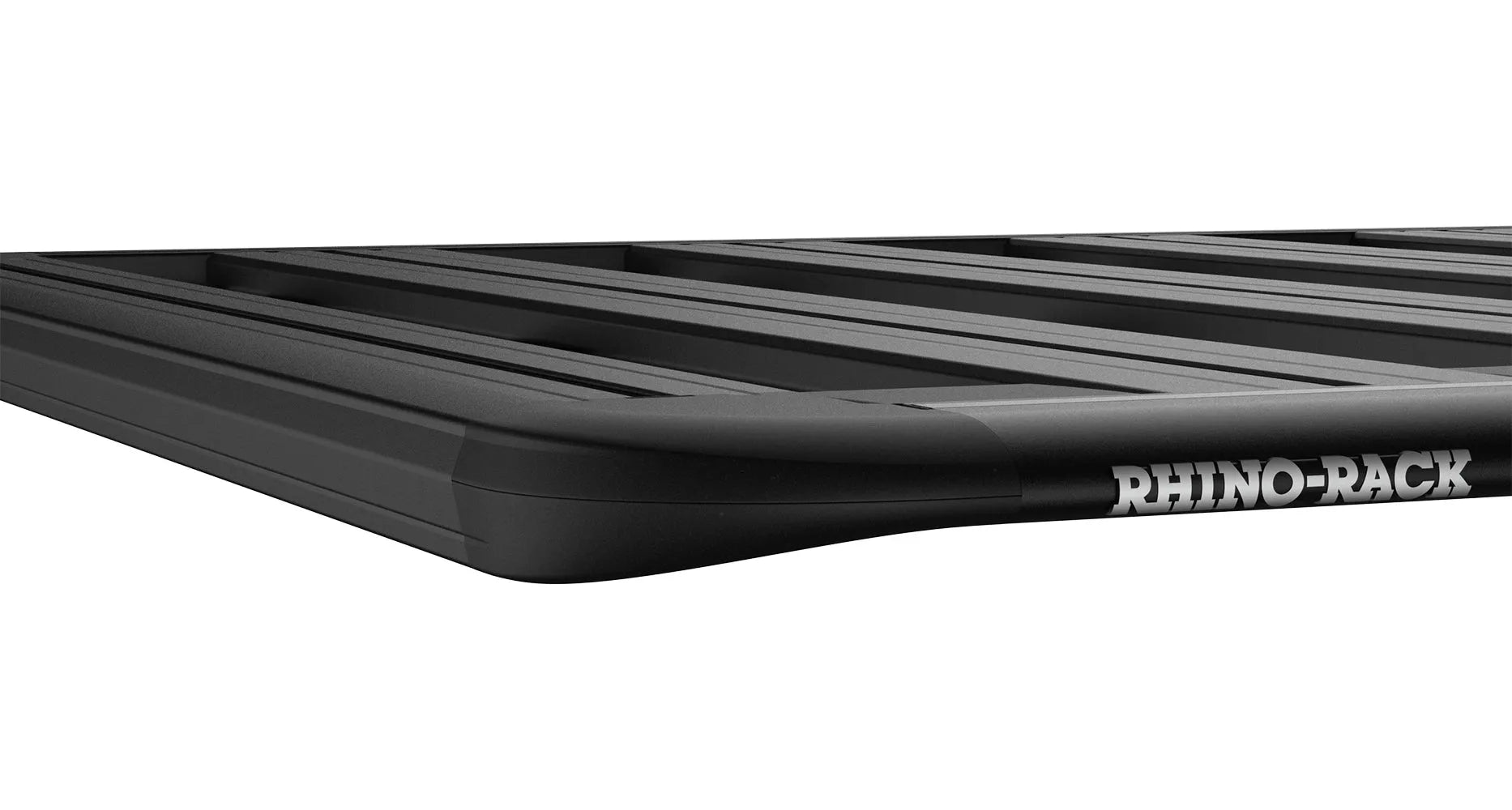 Galerie de toit RHINO-RACK pour Hardtop RSI SMARTCAP Full-Size sur RAM, Tacoma, F150 ou Gladiator, vue de côté.