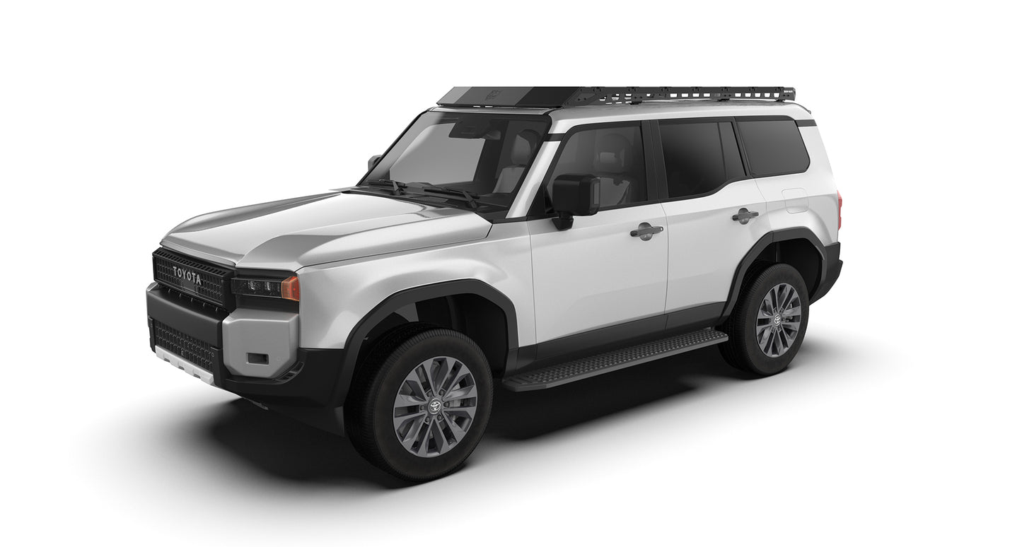 Kit galerie de toit Rhino-Rack pour Land Cruiser Prado 250, dimensions 2413x1219mm, montage sur toit.