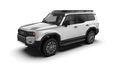 Kit galerie de toit Rhino-Rack pour Land Cruiser Prado 250, dimensions 2413x1219mm, montage sur toit.