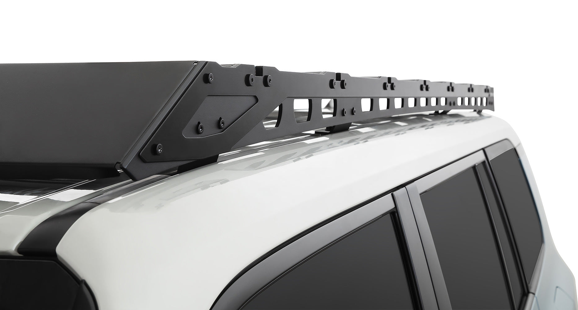 Galerie de toit RHINO-RACK pour Land Cruiser Prado 250, dimensions 2413x1219mm, robuste et adaptée au véhicule.