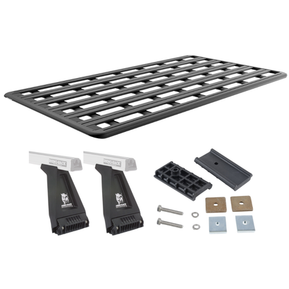 Galerie de toit Rhino-Rack Pioneer pour Land Rover Defender 110 1993-2020, dimensions 2700x1472mm, montage latéral.