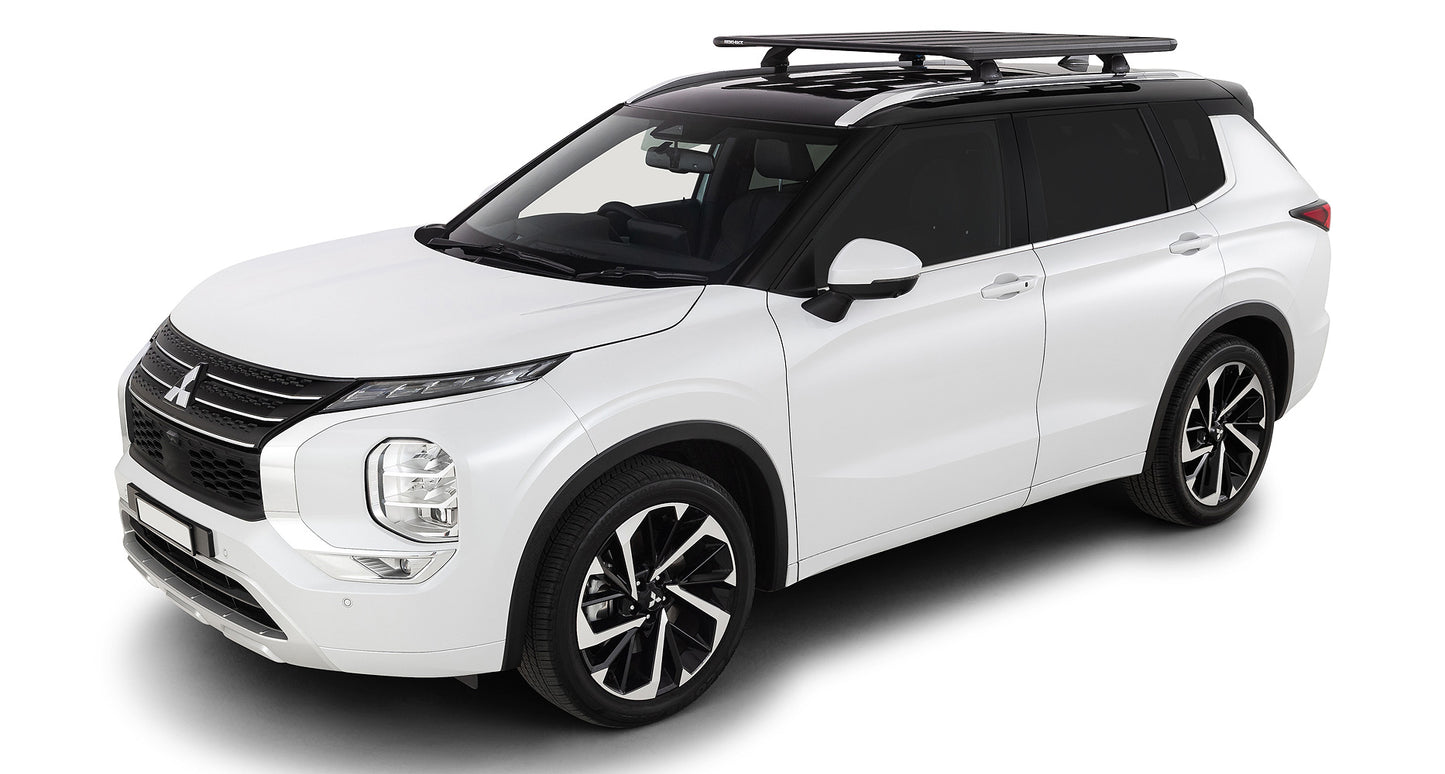 Kit galerie de toit Rhino-Rack Pioneer pour Mitsubishi Outlander Gen4 2021+, dimensions 1300 x 1240mm, montage facile.