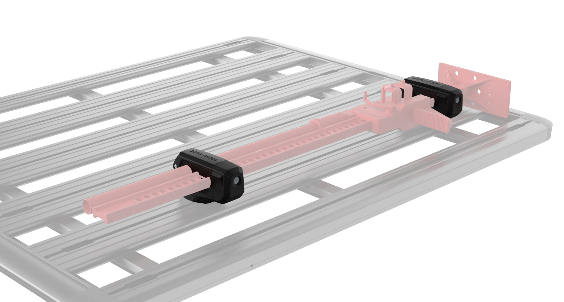 Kit d'installation rapide Rhino-Rack Stow-iT pour galerie ou barre, accessoires pour montage pratique et sécurisé.