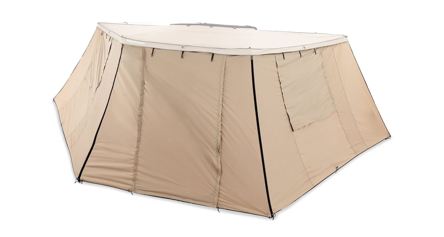 Kit murs pour auvent Batwing 180° RHINO-RACK, extension d'abri tout-terrain, panneaux latéraux pour auvent de véhicule.