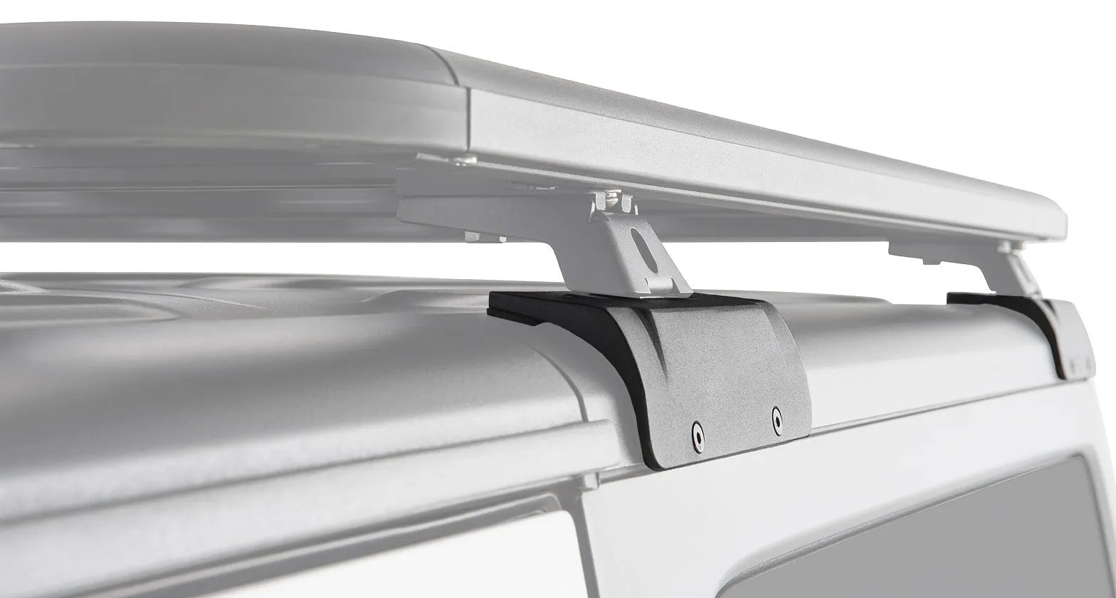 Kit de 2 barres de toit de 1500mm RHINO-RACK Sportz pour Jeep Wrangler JK 2 portes, fixations visibles.