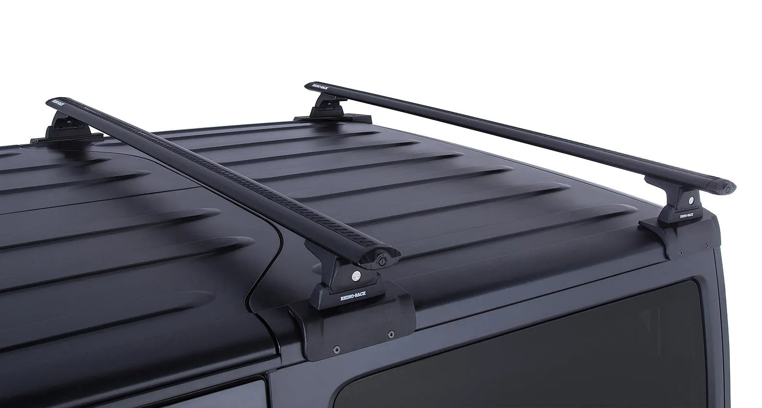 Kit de 2 barres de toit RHINO-RACK Sportz de 1500mm pour Jeep Wrangler JK 2 portes, fixations solides et robustes.