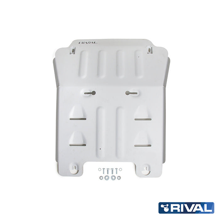 Kit de blindage en aluminium 6mm pour protections inférieures sur Isuzu D-Max 2020+ par RIVAL 4X4, avec éléments métalliques robustes.