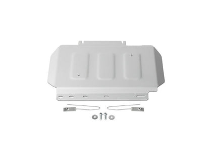 Kit de protections inférieures en aluminium 6mm pour Ford Raptor 2018-2022, fabriqué par Rival4x4, visible avec fixation solide.