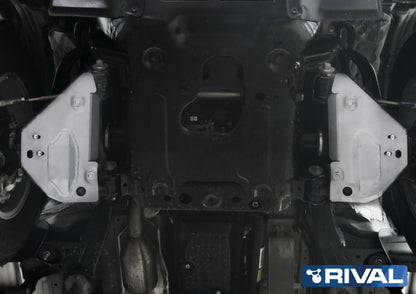 Kit de protections inférieures intégrales RIVAL 4X4 pour Toyota Hilux Revo 2016+ en aluminium de 6mm, protections robustes et durables.