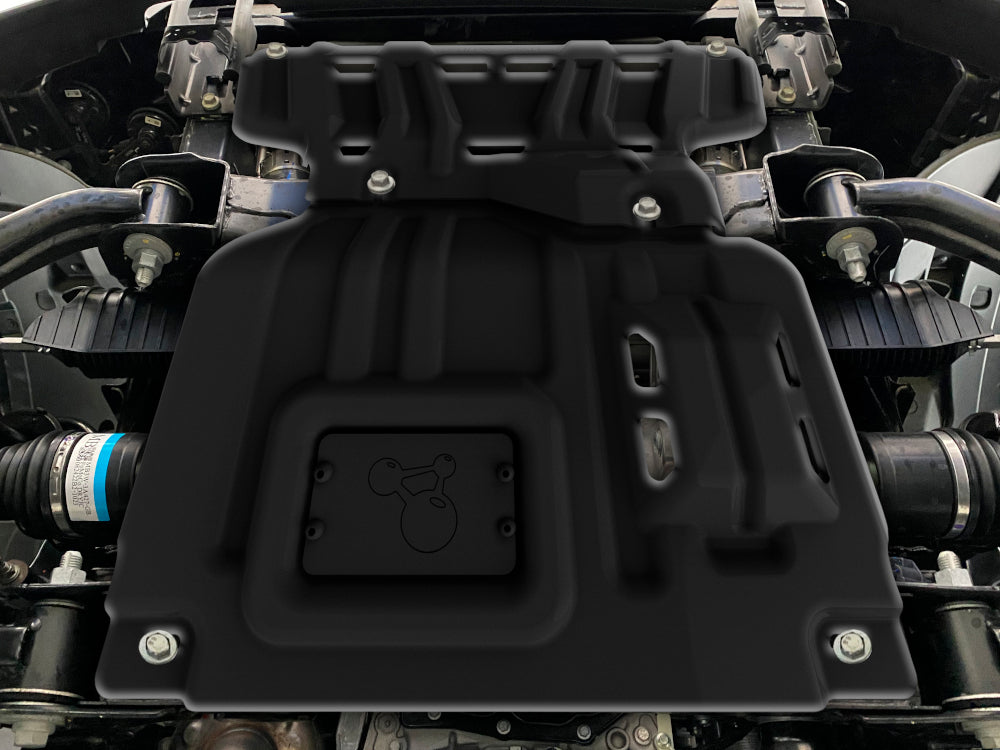 Pack blindages en acier 3mm pour Ford Ranger 2023+ de RIVAL 4x4, protections inférieures robustes pour véhicule tout-terrain.