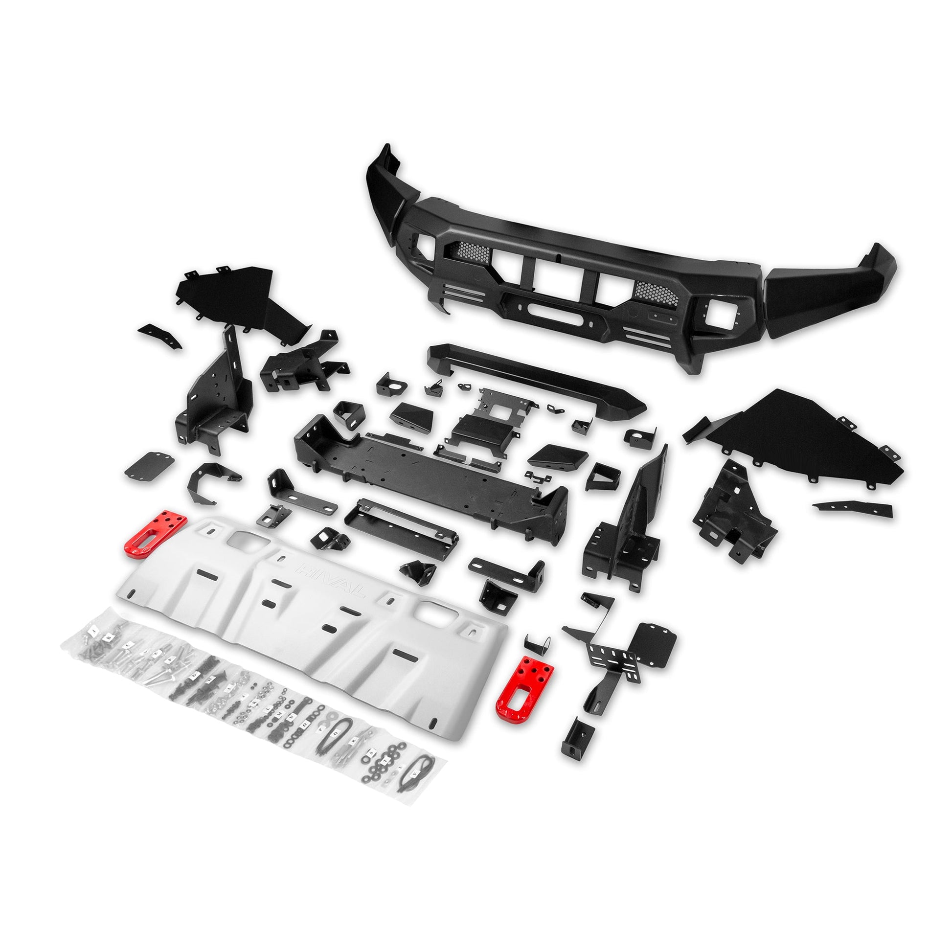 Pare-choc avant GEN2 RIVAL en aluminium pour Ford Ranger 2023+ par RIVAL 4X4, robuste et design élégant.