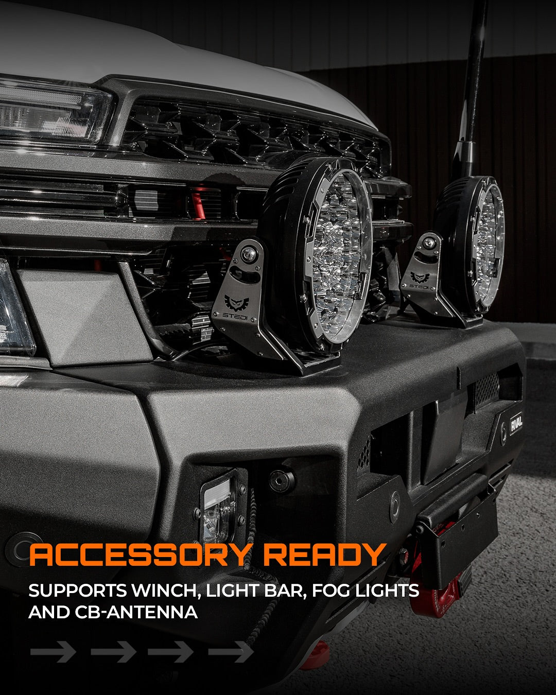 Pare-choc avant GEN2 RIVAL Aluminium pour Ford Ranger 2023+ par RIVAL 4X4, robuste et en aluminium avec finition élégante.