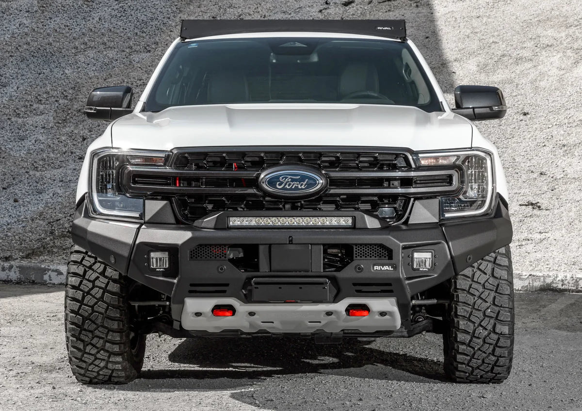 Pare-choc avant GEN2 RIVAL Aluminium pour Ford Ranger 2023+, robuste et résistant, en aluminium avec finition élégante.