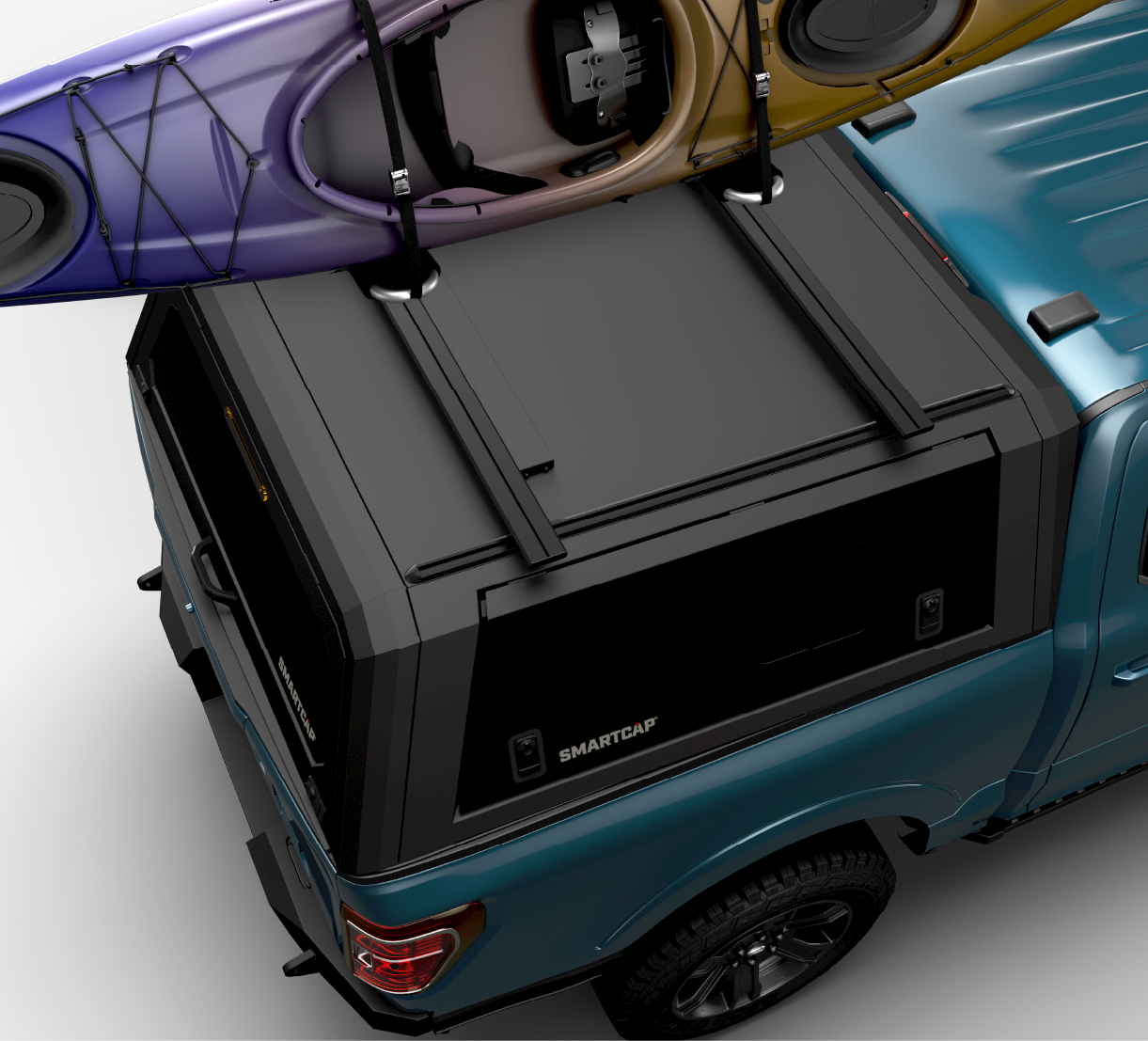 Kit de 2 barres de toit RSI SMARTCAP pour Hardtop, fixation solide pour transport sécurisé, visible sur l'image.