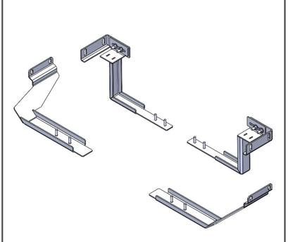 Fixations pour plateau coulissant RUUUD pour Ford Ranger, Raptor et VW Amarok 2023+ sur un plateau coulissant.