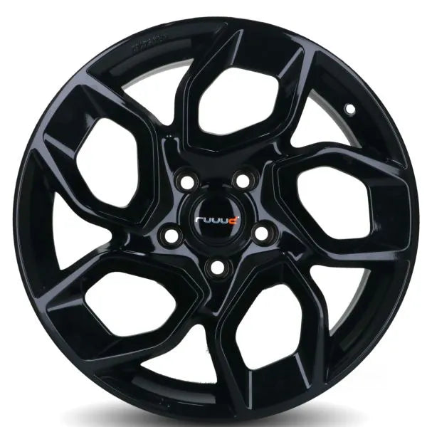 Jantes en aluminium RUUUD 18" noir brillant, 5x120, certifiées TÜV, avec finition élégante pour voiture.
