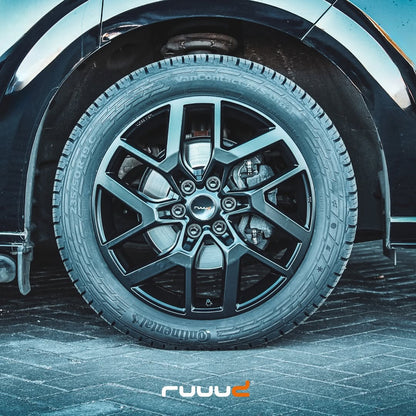 Jante aluminium RUUUD Bastogne 7,5x19 pouces, 6x120 ET52, finition noire mate, design moderne pour voiture.