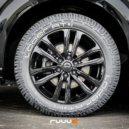 Jante aluminium RUUUD Namur 7,5x17 en noir brillant, 6x125 mm, ET50, CTR 74.1, pour voiture.