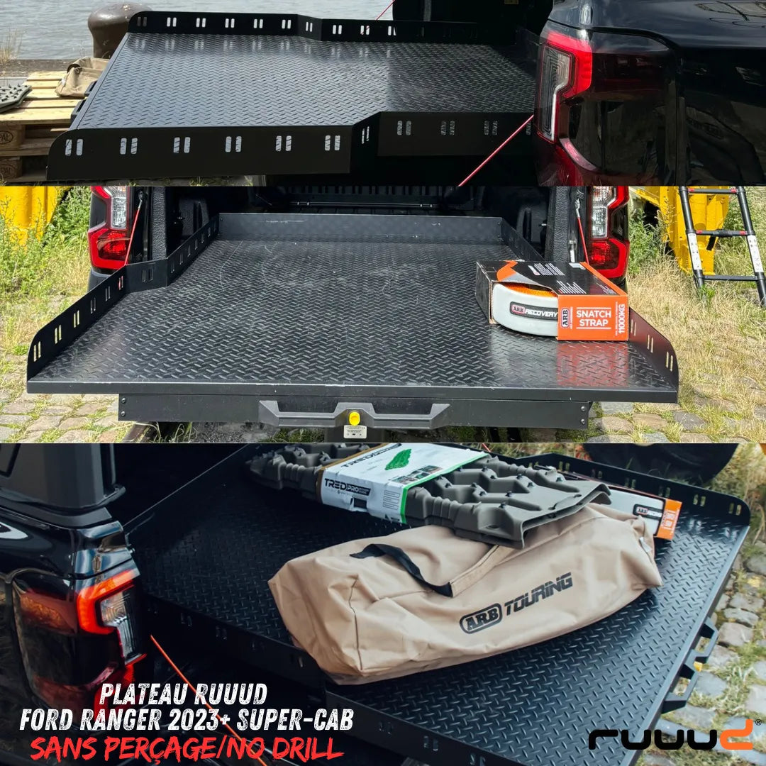 Plateau Coulissant RUUUD Ford Ranger 2023+ SUPER-CAB | Installation Sans Perçage sur Xperts4x4 Accessoires 4x4 Off-Road