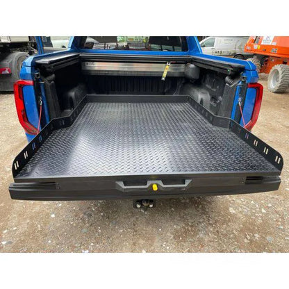 Plateau coulissant RUUUD pour Ford Ranger/Raptor 2023+ Next Gen sans perçage, installation facile, robuste et pratique.