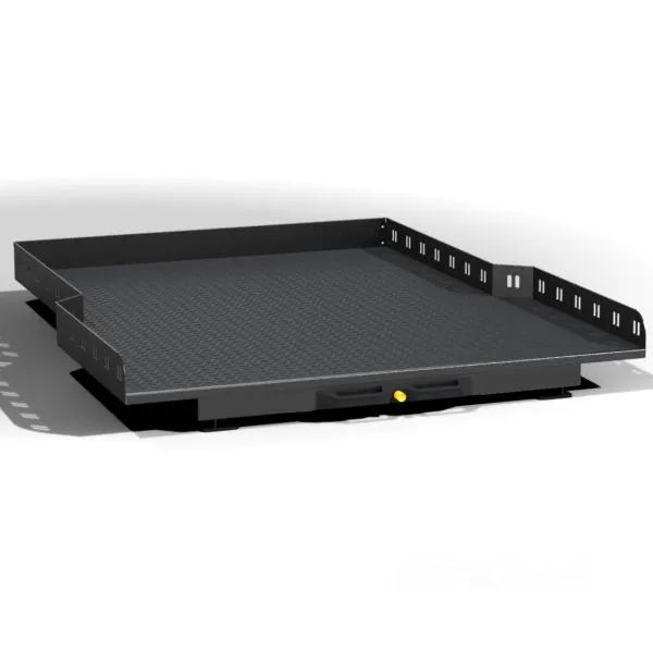 Plateau coulissant RUUUD pour Maxus T90/T60 double cab 2022, surface en acier robuste, fixation sécurisée, parfait pour chargements.