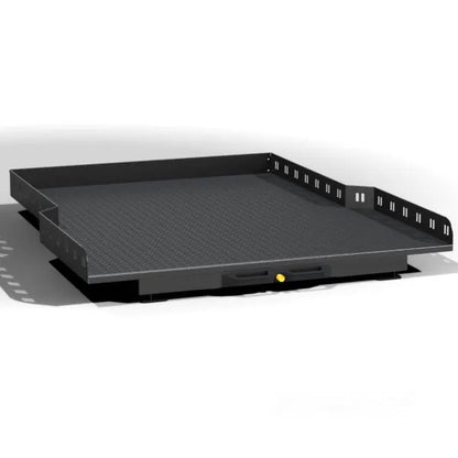 Plateau coulissant RUUUD pour Maxus T90/T60 double cab 2022, surface en acier robuste, fixation sécurisée, parfait pour chargements.