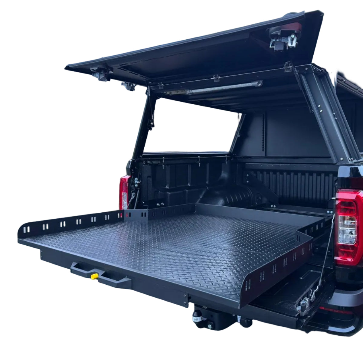 Plateau coulissant RUUUD pour Maxus T90/T60 Double Cab 2022, plateforme robuste et fonctionnelle pour camionnette.