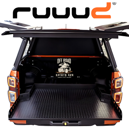 Plateau coulissant RUUUD pour VW Amarok 2010-2022 cabine double, surface robuste et fixation solide pour charge.