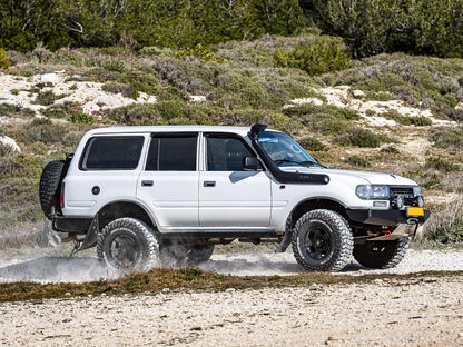 Snorkel Safari 4x4 pour Toyota Land Cruiser 80, équipement de protection pour conduite en eaux profondes, installation robuste.