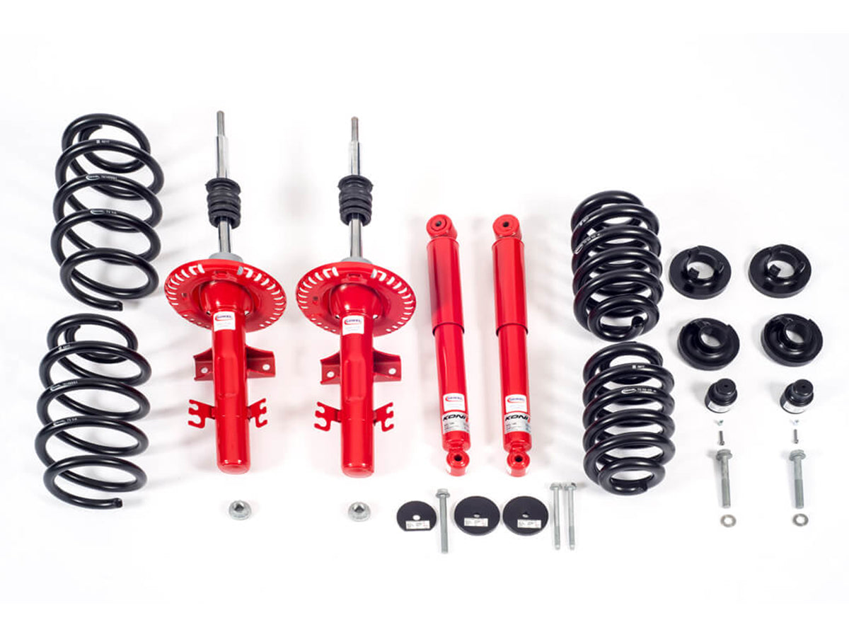 Kit suspension Desert HD Seikel Koni pour VW Transporter T6.1 4Motion, composants de suspension solides et renforcés.