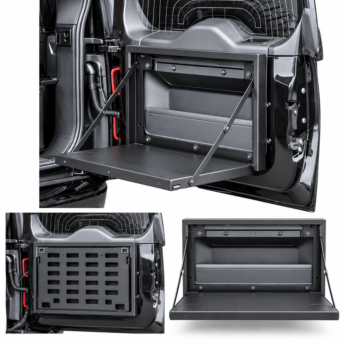 Table Rabattable en Acier pour Porte Arrière Land Rover Defender 2019+ - RUUUD - Defender 110