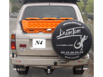 Support de plaques à sable Maxtrax N4 OFFROAD pour Toyota HDJ80, fixation sur le hayon, accessoire pour le off-road.