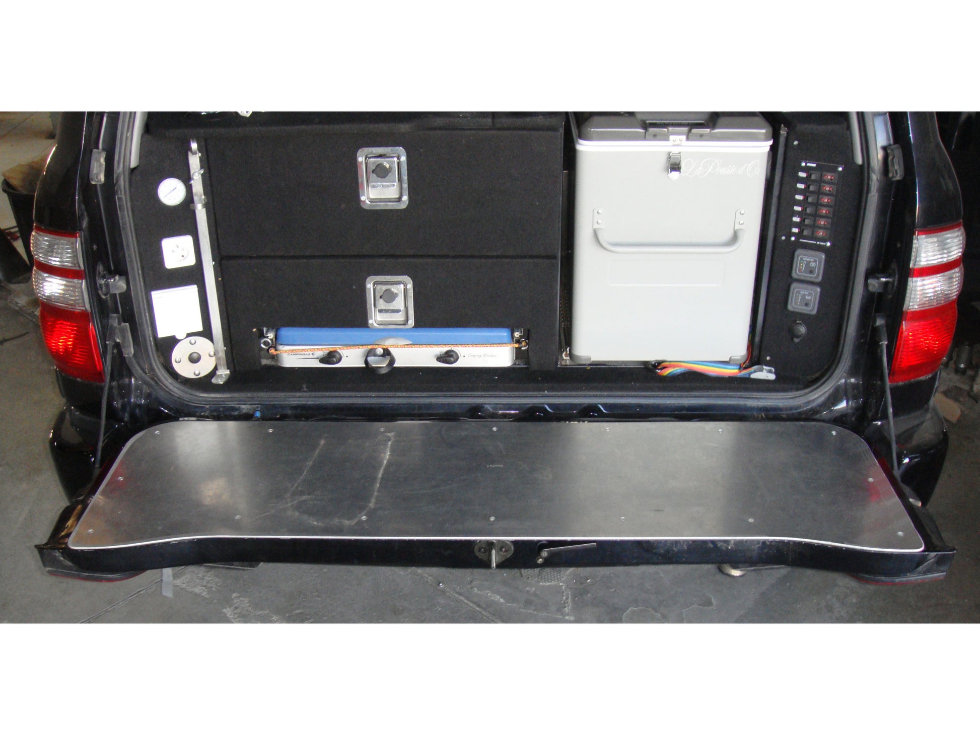 Protection de hayon en aluminium 2,5 mm pour Toyota Land Cruiser HDJ100 HZJ105, accessoire N4-Offroad robuste et durable.
