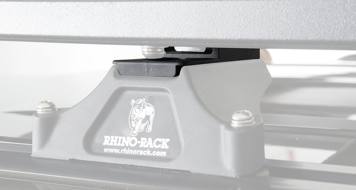 Cales pour galerie Rhino-Rack Pioneer, accessoires pour fixation de toit de véhicule, en plastique noir.