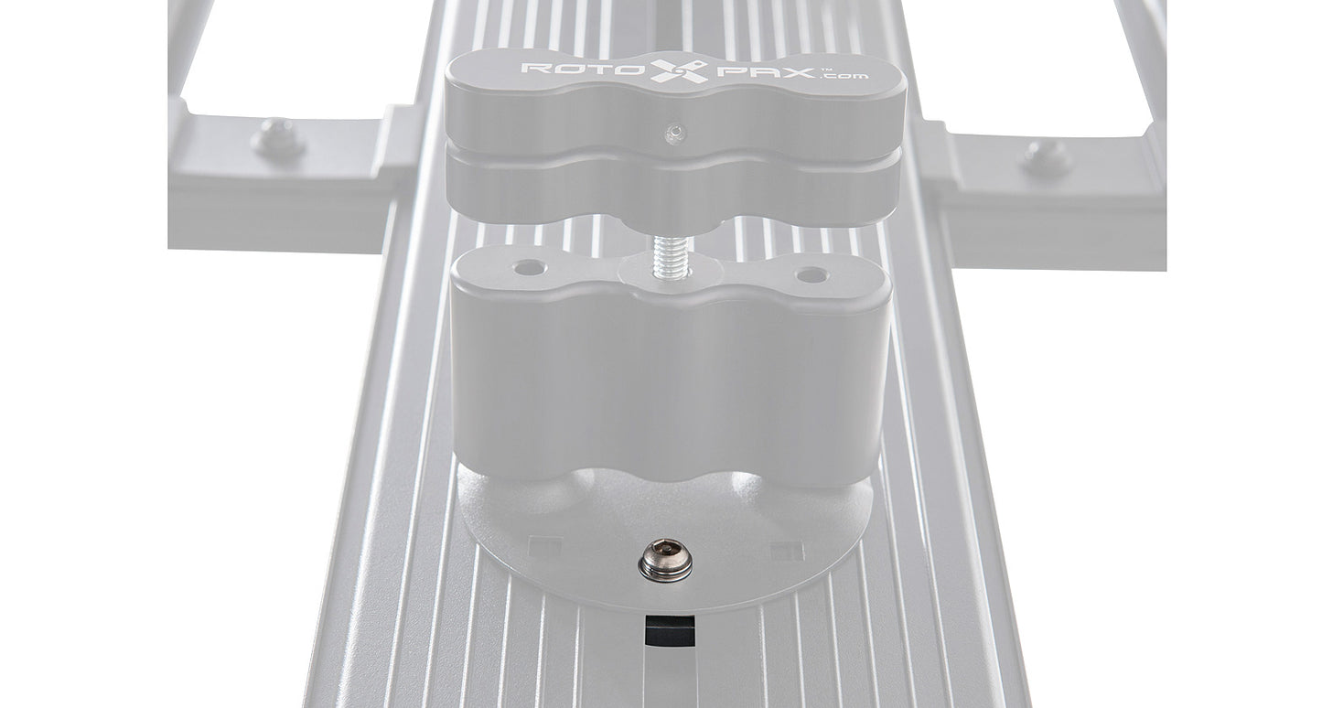 Kit fixation système Rotopax pour galerie Pioneer Rhino-Rack, accessoires robustes pour transporter du carburant en toute sécurité.
