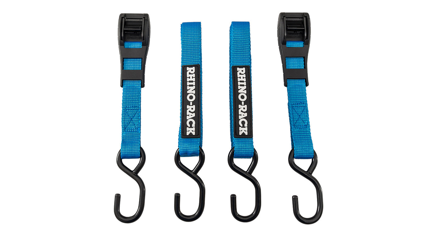 Paire sangles à came bleue 3m avec crochets - RHINO-RACK sur Xperts4x4 Accessoires 4x4 Off-Road