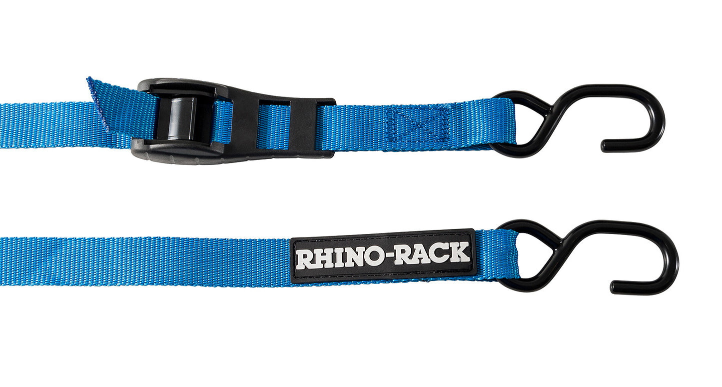 Paire sangles à came bleue 3m avec crochets - RHINO-RACK sur Xperts4x4 Accessoires 4x4 Off-Road