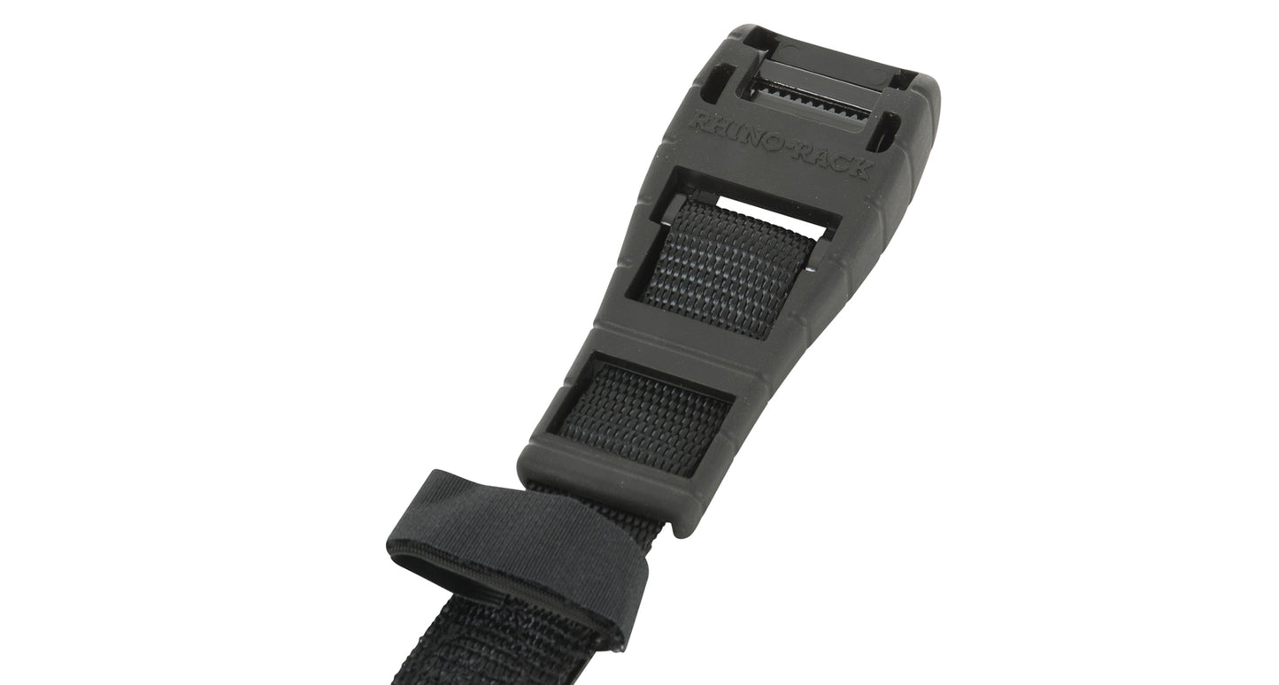 Paire de sangles à came noires de 3,5 m, accessoires Rhino-Rack pour fixer et sécuriser des équipements 4x4.