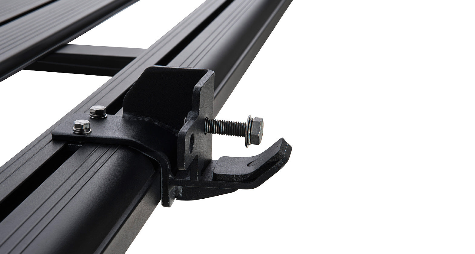 Support de fixation latéral pour cric haute levée Pioneer de RHINO-RACK, accessoire robuste pour racks de toit.