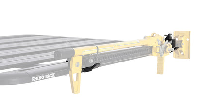 Support de porte-jack élévateur Pioneer pour montage latéral, accessoire Rhino-Rack, robuste et compatible avec les systèmes de fixation Rhino-Rack.