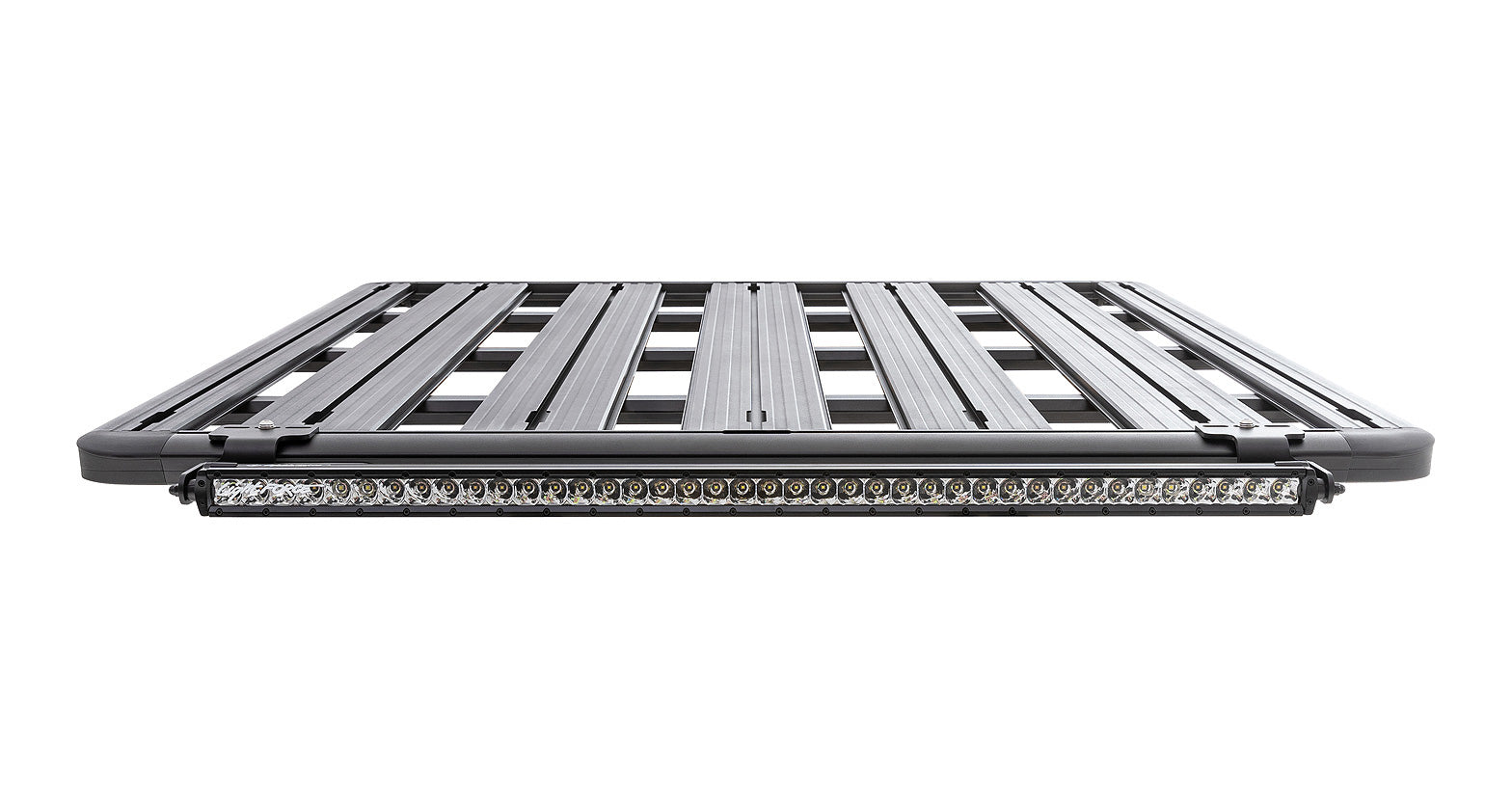 Support de lumière LED Pioneer pour accessoires Rhino-Rack, fixation robuste pour rack de toit tout-terrain.
