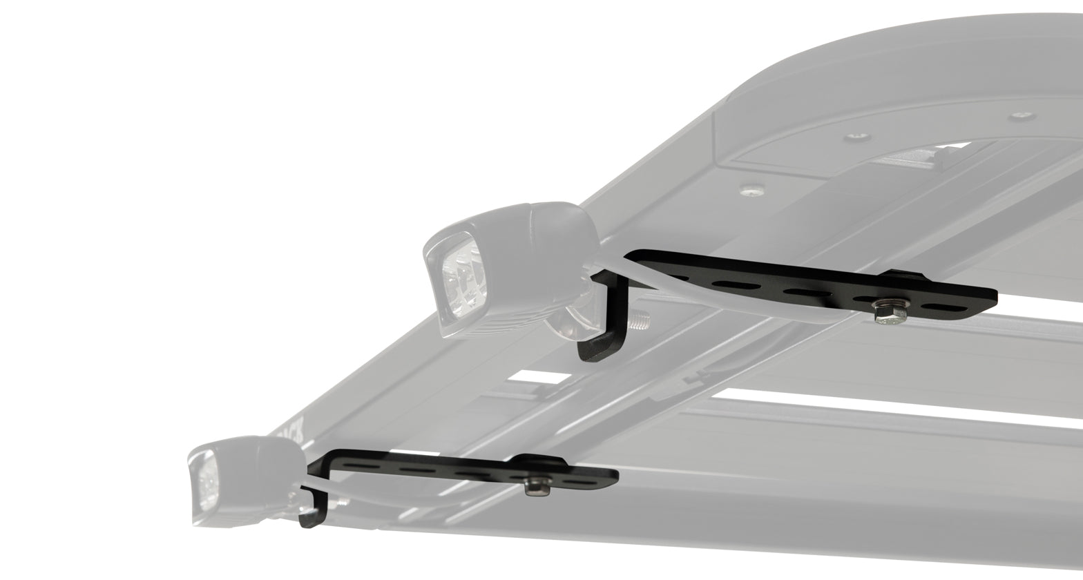 Kit de fixation pour feux Pioneer SI de RHINO-RACK, accessoire robuste pour racks de toit RhinoRack, montage sécurisé pour éclairage.