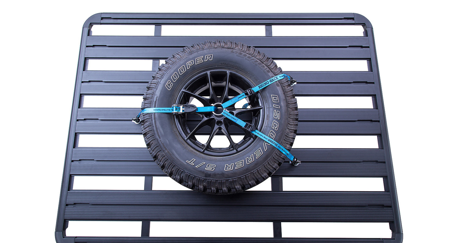 Porte roue pour galerie pioneer (par sangle) - RHINO-RACK sur Xperts4x4 Accessoires 4x4 Off-Road
