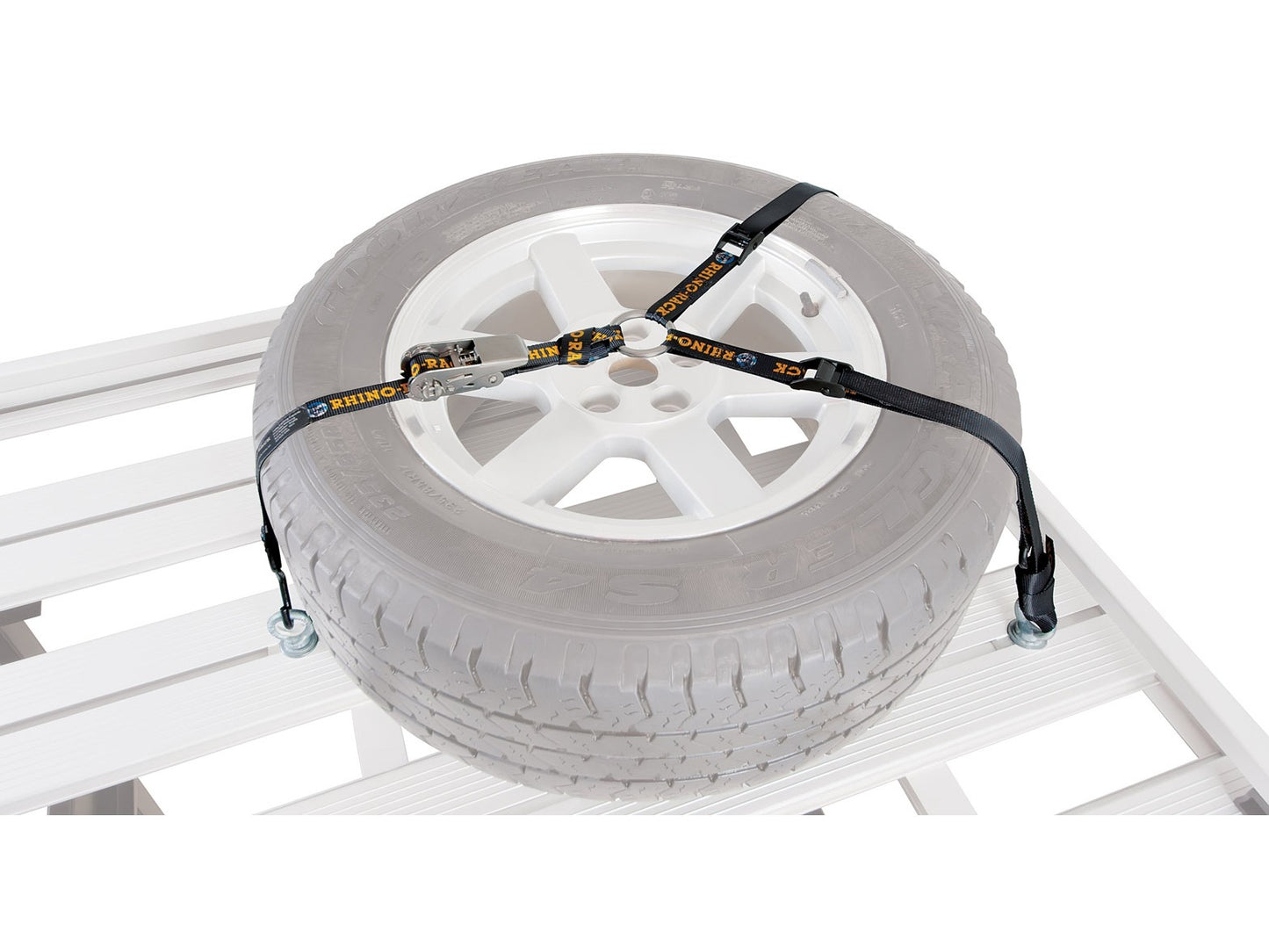 Porte roue pour galerie pioneer (par sangle) - RHINO-RACK sur Xperts4x4 Accessoires 4x4 Off-Road